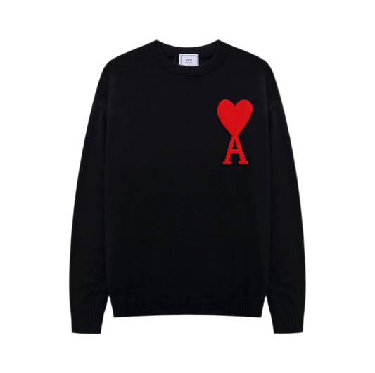 AMI DE COEUR BLACK CREWNECK JUMPER
