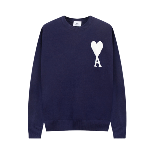 AMI DE COEUR MARINE CREWNECK JUMPER